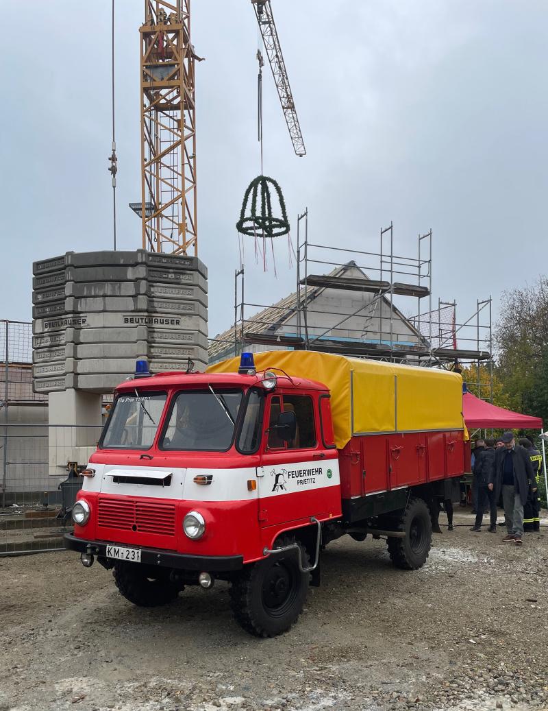 Richtfest: Feuerwehrgerätehaus Prietitz